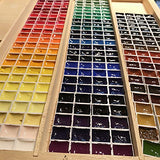 Watercolor Half Pans with Magnetic Stripe - 48Pcs White Plastic Empty Artist Paint Pan Kits for DIY Watercolor Oils or Acrylics Painting Travel Tin qianshan