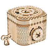 ROKR 3D Wooden Puzzle Mechanical Treasure Box Model DIY Brain Teaser Projects for Adult Kid Age 14+ ROKR
