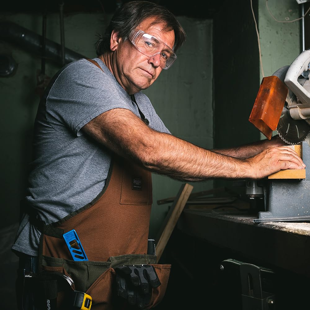 Bucket Boss mens Tool,adjustable,work Tool Bag, Brown, 16 pockets US Bucket Boss