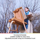 MEEDEN French Easel, Large Sketchbox Easel - Foldable Portable Beechwood Field Art Easel with Drawer, Palette & Metal Tray for Professionals, Artists MEEDEN