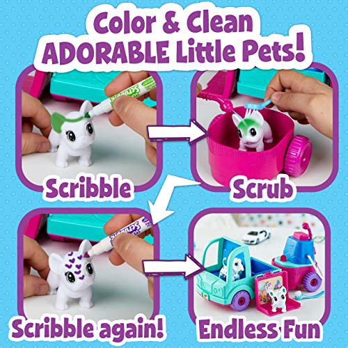 Crayola Scribble Scrubbie Pets Grooming Truck, Toys, Gift for Girls & Boys, Age 3, 4, 5, 6 Crayola