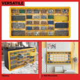 Stalwart 30-Drawer Small Part Organizer, 19.6" x 6.25" x 9.75", Yellow Stalwart