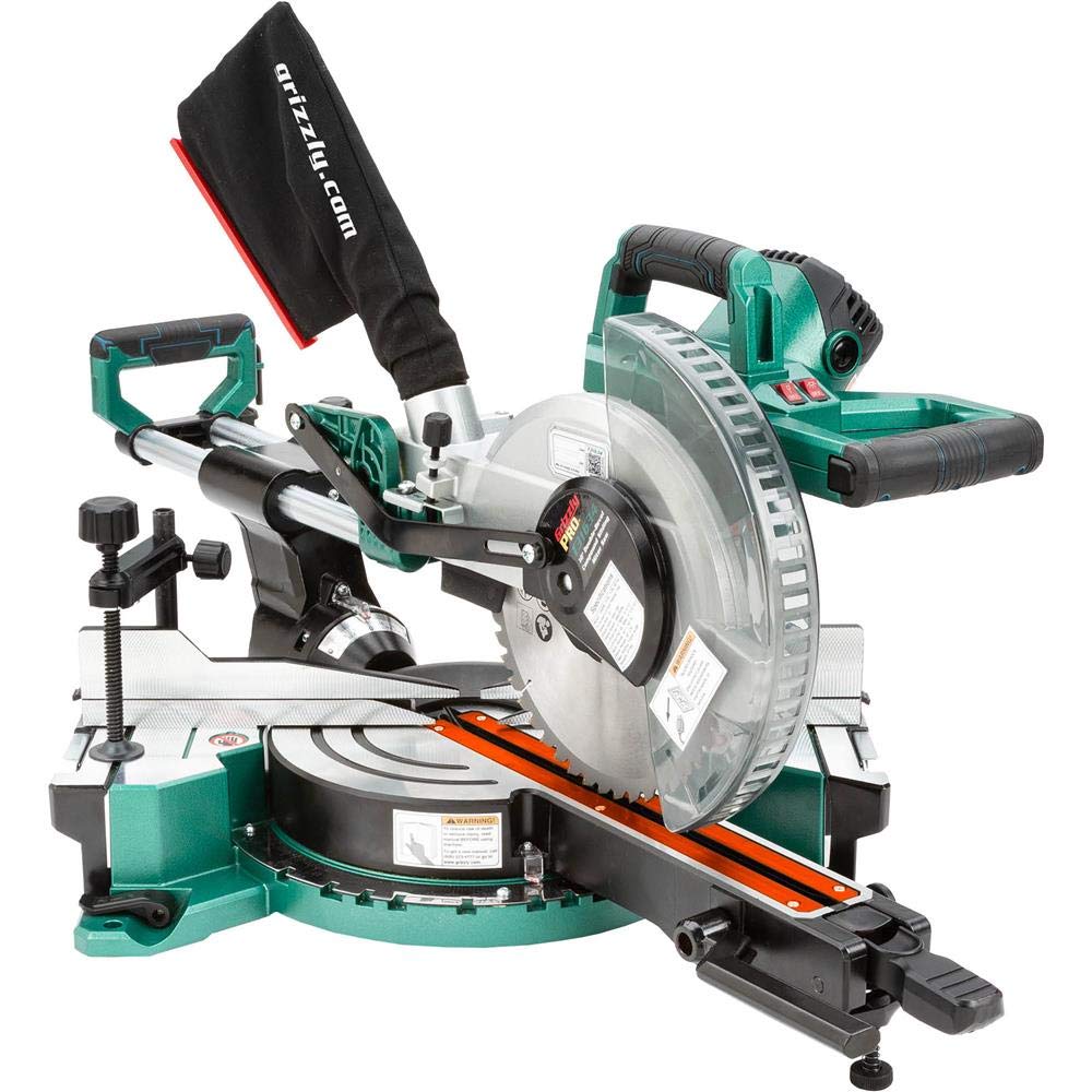 Grizzly PRO T31634-10" Double-Bevel Sliding Compound Miter Saw - WoodArtSupply