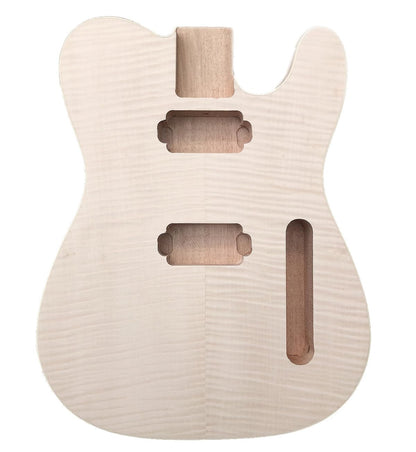 Yinfente Electric Guitar Body Replacement Mahogany Maple wood Guitar Body For Tele Unfinished 25.5 Inch - WoodArtSupply