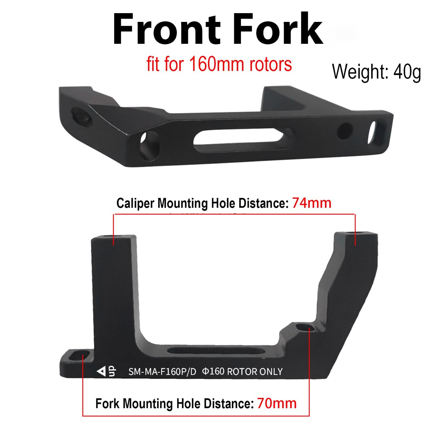 CooMeng SM-MA-F160P/D R160P/D Flat Mount to Post Mount Brake Caliper Adapter for 160mm Rotors Road Disc Brake FM to PM CooMeng