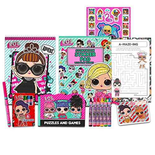 LOL Dolls Ultimate Activity Set - Bundle with LOL Dolls Coloring Books, Stickers, Games, Puzzles, Drawing and More (LOL Dolls Activities for Girls, GAME PARTY