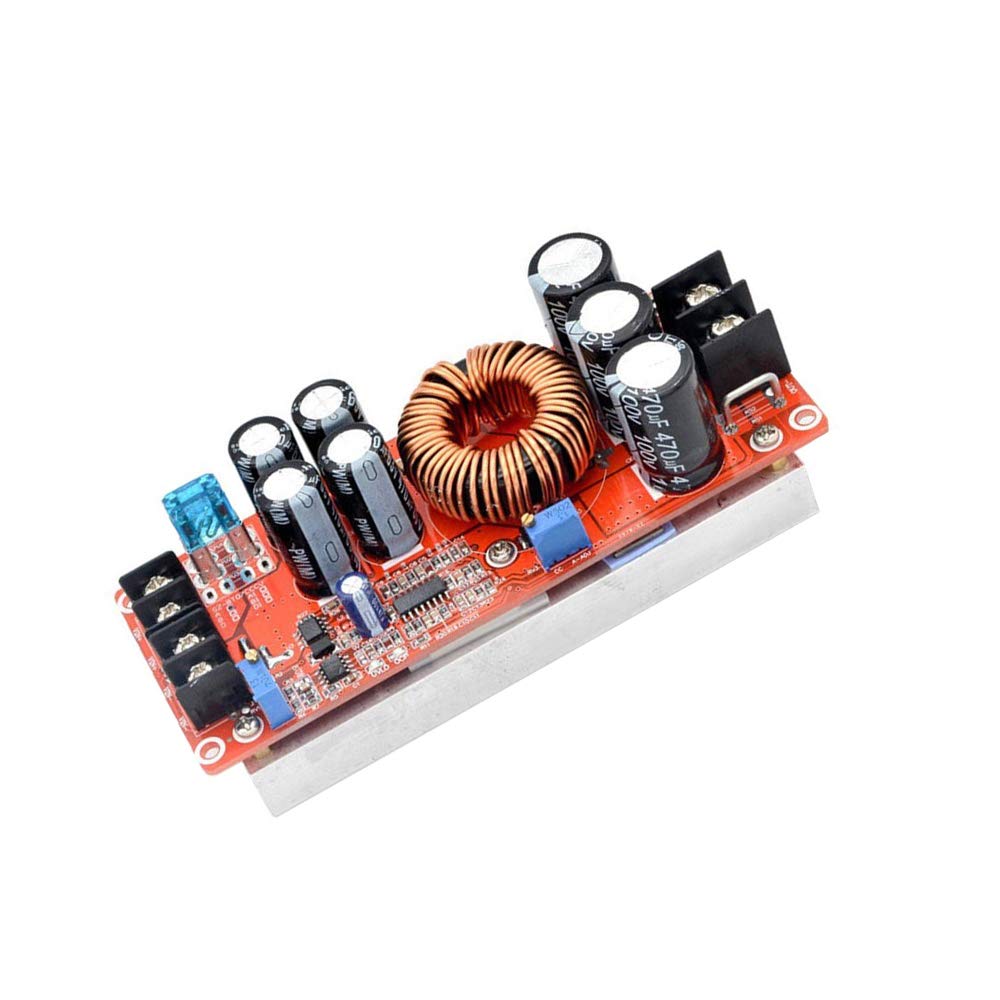 KOOBOOK 1Pcs 1200W 20A DC Car Step-up Power Supply Module Boost Converter Adjustable 10-60V to 12-83V KOOBOOK
