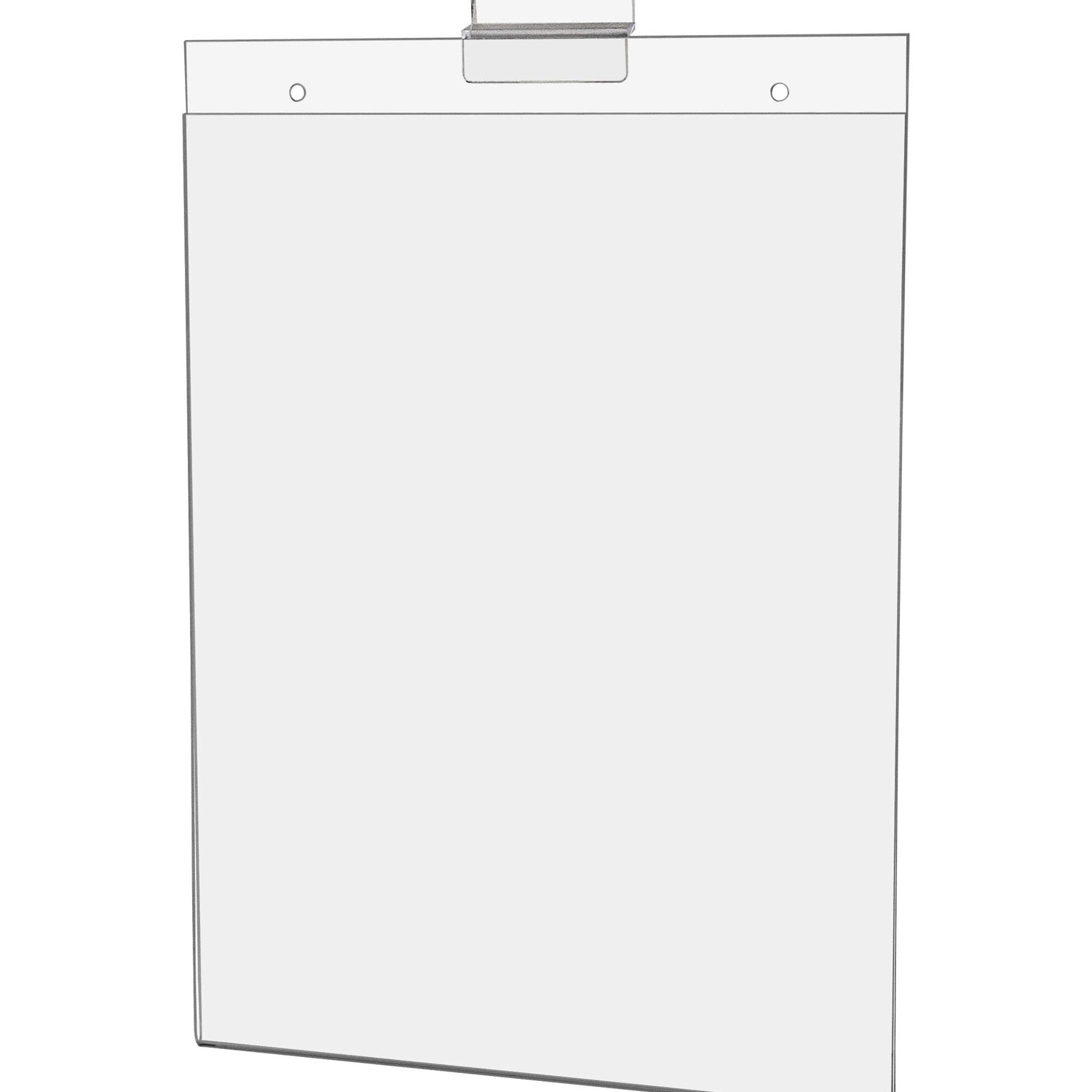 Marketing Holders 4 Pack Slatwall Sign Holder for 8.5 x 11 Inch Flyers Ads and Price Lists in Bookstores Retail Stores and Libraries No Assembly Marketing Holders