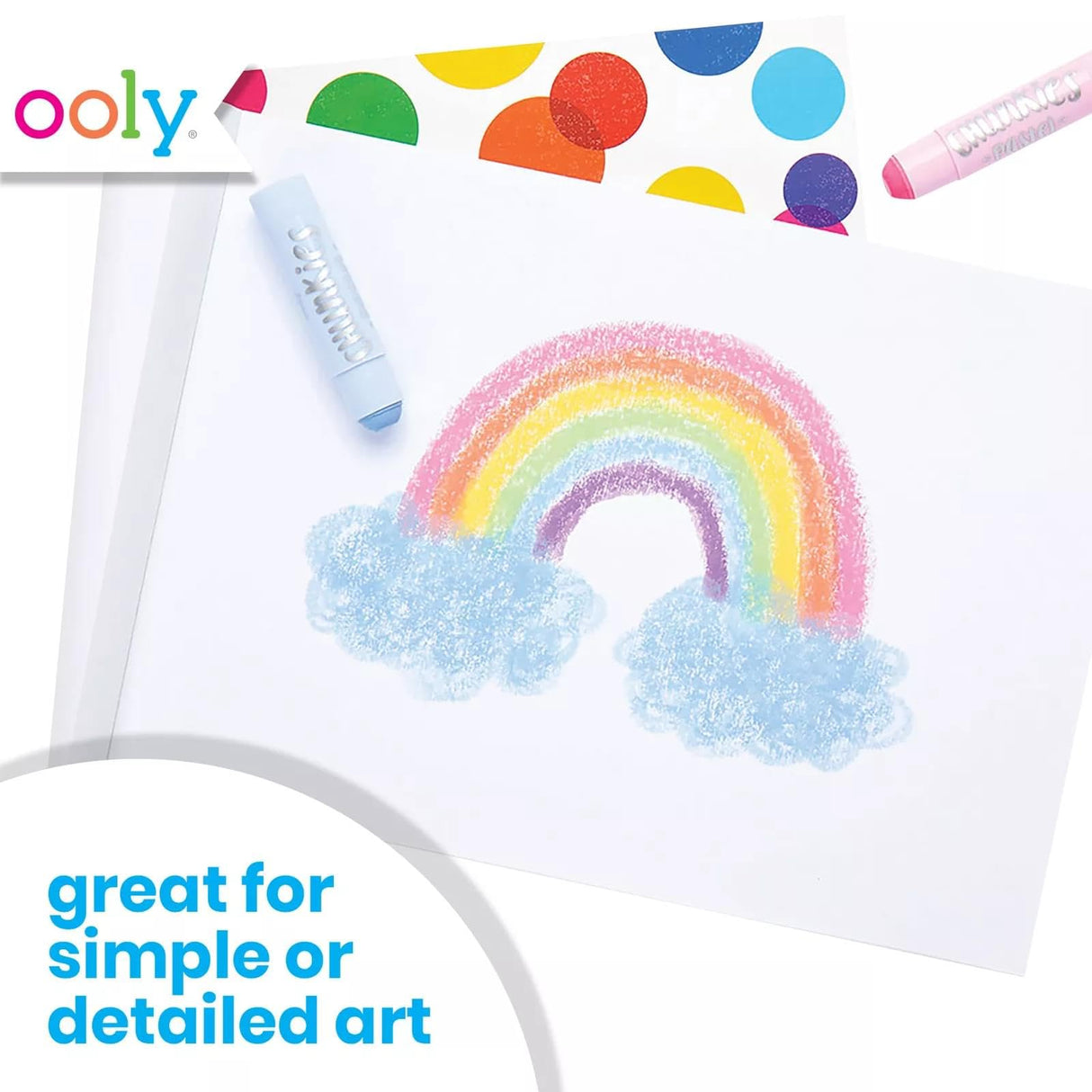 OOLY Chunkies 12" x 9" Thick Paper Sketchbook Pad [Pack of 1] - 60 Pages per Pad, 120 GSM Paper / 32 LB Paper for Drawing, Artwork, Perfect with Ooly