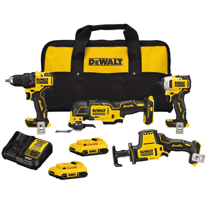 Dewalt DCK489D2 ATOMIC 20V MAX Brushless Lithium-Ion Cordless 4-Tool Combo Kit (2 Ah) - WoodArtSupply