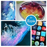 White & Black Alcohol Ink Set - 4 Ounce White and Black Alcohol-Based Inks for Resin Petri Dish Making, Epoxy Resin Painting, Yupo Paper - Alcohol DecorRom