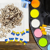 KALLORY 15mm Wood Alphabet Letters, 200pcs Unfinished Mini Blank Wood Symbols A-z Wood Pieces for Wedding Day Decor, Spelling Education, DIY Homemade KALLORY