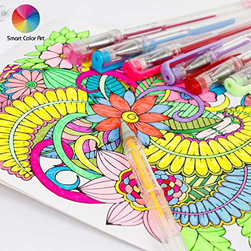 Smart Color Art 140 Colors Gel Pens Set Gel Pen for Adult Coloring Books Drawing Painting Writing - WoodArtSupply