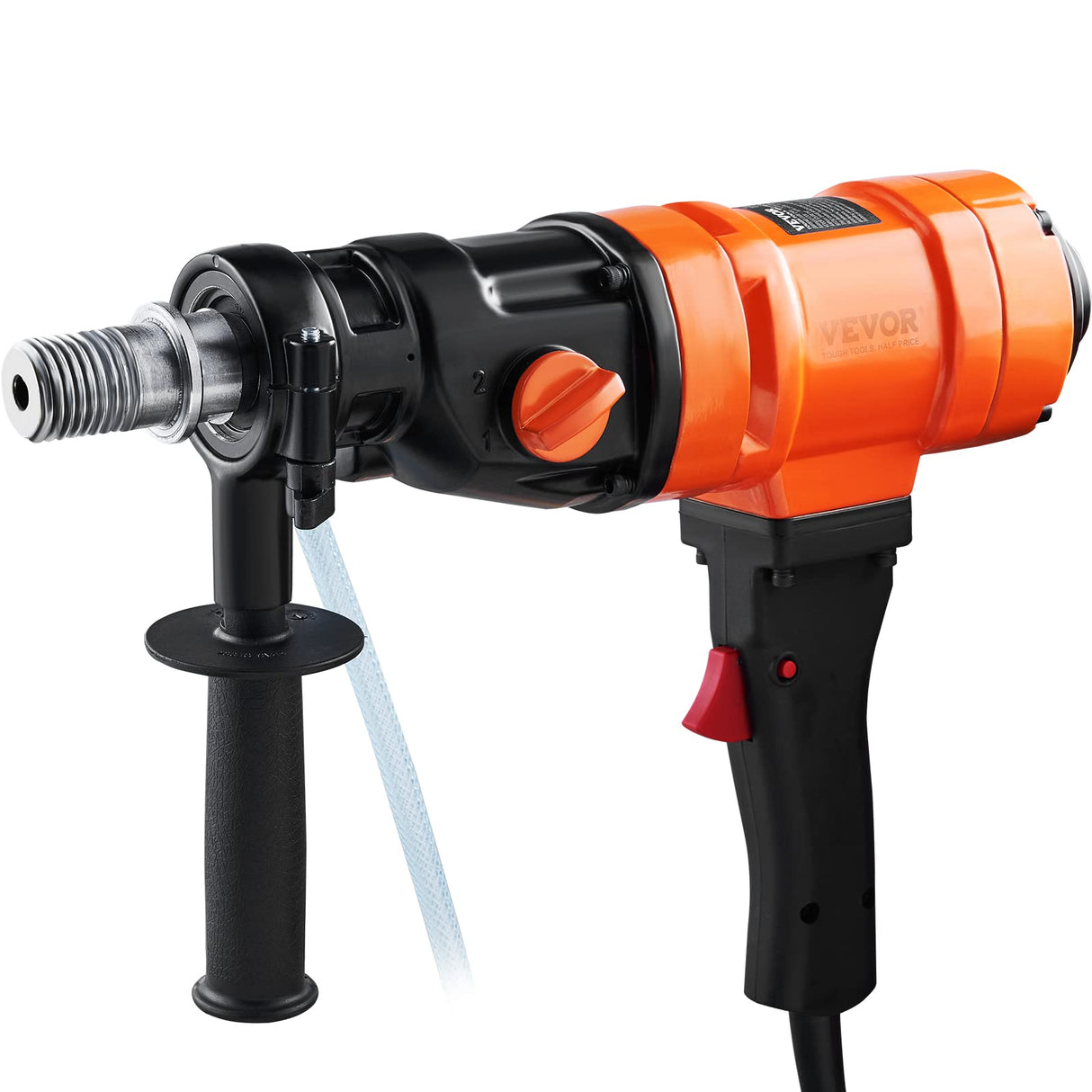 VEVOR Diamond Core Drilling Machine, 4in Handheld Wet Concrete Core Drill Rig, 1100-2400RPM Two Speed & 1-1/4" Thread & 2 Bubble Levels, 3-4in VEVOR