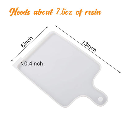 LET'S RESIN Silicone Resin Tray Molds, Epoxy Resin Molds for Rectangle Cutting Board, Large Silicone Molds for Resin Serving Tray, Resin Casting,