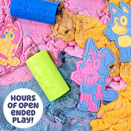 Horizon Group USA Bluey SLIMYGLOOP Slimy Sand Mold & Play Creations, 8-Piece Playset, 3 Scented Colors, Sensory Activity for Kids Ages 3, 4, 5, 6, 7, Horizon Group USA