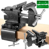 Bench Vise, 4-1/2" Table Vise For Workbench,2-in-1 Multi-Purpose Heavy Duty Bench Vice With Multifunctional Soft Jaws, 270° Swivel Base Home Vise for ZHRMJZG