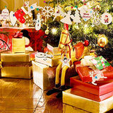 50 Pieces Christmas Wooden Ornaments Blanks Pendants Unfinished Wood Slices Hanging for Festivals DIY Crafts Decoration, 10 Styles DECYOOL