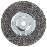 Forney 72745 Wire Bench Wheel Brush, Coarse Crimped with 1/2-Inch and 5/8-Inch Arbor, 6-Inch-by-.012-Inch Forney
