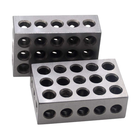 Oudtinx 1-2-3 Blocks Matched Pair Hardened Steel 23 Holes (1"x2"x3") Set Precision Machinist Milling Oudtinx