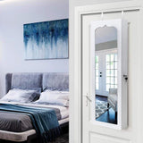 Non Full Length Mirror Jewelry Cabinet - Wooden Wall Hanging Jewelry Organizer - Wall Mounted Jewelry Mirror Cabinet - Jewelry Armoire With Mirror - SMILEGEND