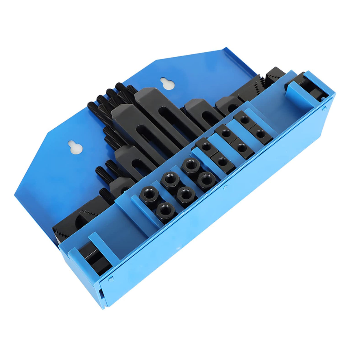 mitoharet 58 Pc 1/2 Inch T-Slot Hold Down Clamp Clamping Kit Mill Machinist Set Replacement for Bridgeport Milling Machine with Plastic Storage Box mitoharet