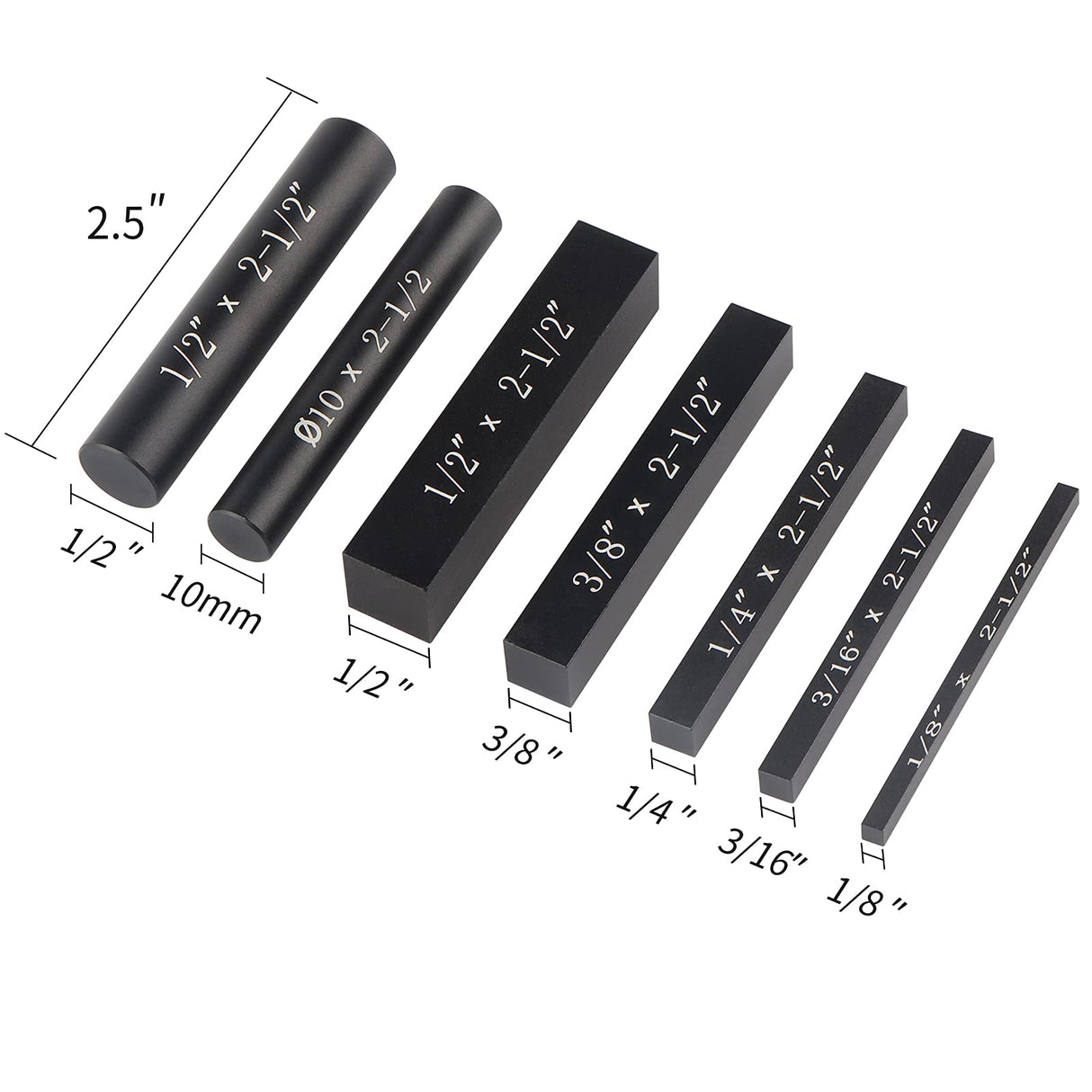 EANOSIC Setup Blocks Height Gauge Set, 7pcs Precision Aluminum Setup Bars for Router and Table Saw Accessories Woodworking Set Up, Bars Include Laser EANOSIC