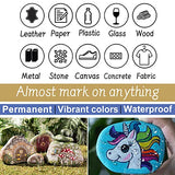 Paint Pens, Markers on Almost Anything Never Fade Quick Dry and Permanent, Oil-Based Waterproof Paint Marker Pen Set for Rocks Painting, Wood, TFIVE