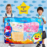 Horizon Group USA Baby Shark Water Drawing Mat, Includes Reusable 40-Inch Water Drawing Mat, Refillable Water Brush & Pens, Stencils, Mess-Free Water Horizon Group USA