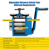 Jewelry Rolling Mill Machine 3 inch 75mm Manual Combination Rolling Mill Gear Ratio 1:6 Presser Rolling Mills for Jewelry Making Square Wire Flat Gdrasuya10