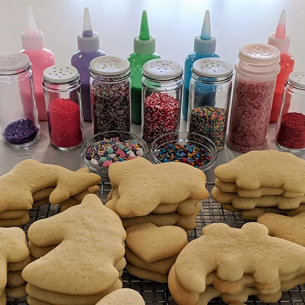 Hedume 30 Pack 4-Ounce Plastic Squeeze Bottles with Red Tip Cap and Measurement - BPA-Free, Latex-Free, Food-Grade - Good for Crafts, Art, Glue, Hedume