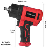 ZHONG AN Air Impact Wrench 1/2 Inch Square Drive, Twin Hammer Heavy Duty 1149 ft.lb Max Loosening Torque, Pneumatic Impact Wrench for Automotive ZHONG AN