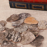 SUPVOX 80pcs Unfinished Wood Heart Cutouts Rustic Wooden Heart Shapes Log Slices for Wedding Centerpieces Arts Crafts DIY Decoration SUPVOX