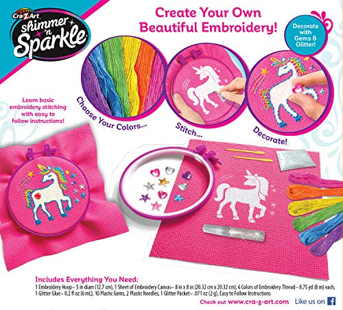 Cra-Z-Art Shimmer & Sparkle Unicorn Embroidery Kit Cra-Z-Art