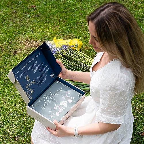 Hygge & Sage Extra Large Wooden Flower Press Artistry Kit with Nature Journal | 6-Layer, 8 x 11 Inch Flower Pressing Kit for Adults with Extra Hygge & Sage