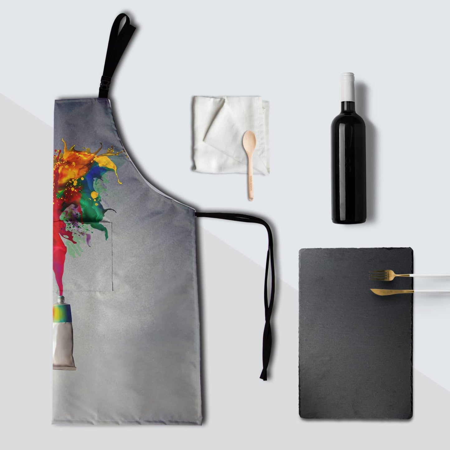 Granbey Colorful Artist Painting Apron For Women Men With 2 Pockets And Adjustable Neck Art Painter Aprons For Gifts - Home Garden Kitchen Oil - WoodArtSupply