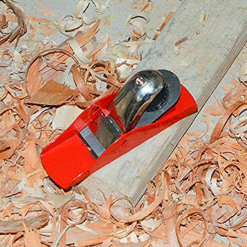 DSHE Mini Hand Planer Small Trimming Planer 6-1/2 inch Woodworking Pocket Plane Hand Plane with 1 inch Blade Adjustable Block Plane and 1 Wood Fixe