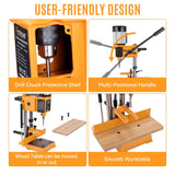 Hoteche Benchtop Wood Mortiser - 1/2HP Woodworking Mortising Machine with 3/8-Inch Chisel Hoteche