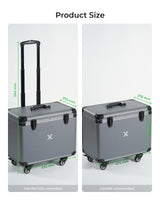 xTool F1 Rolling Hard Case for F1 Craftshow, Shockproof Shell and Embedded Foam Protect F1 Laser Machine, Retractable Handle and Omni-directional xTool