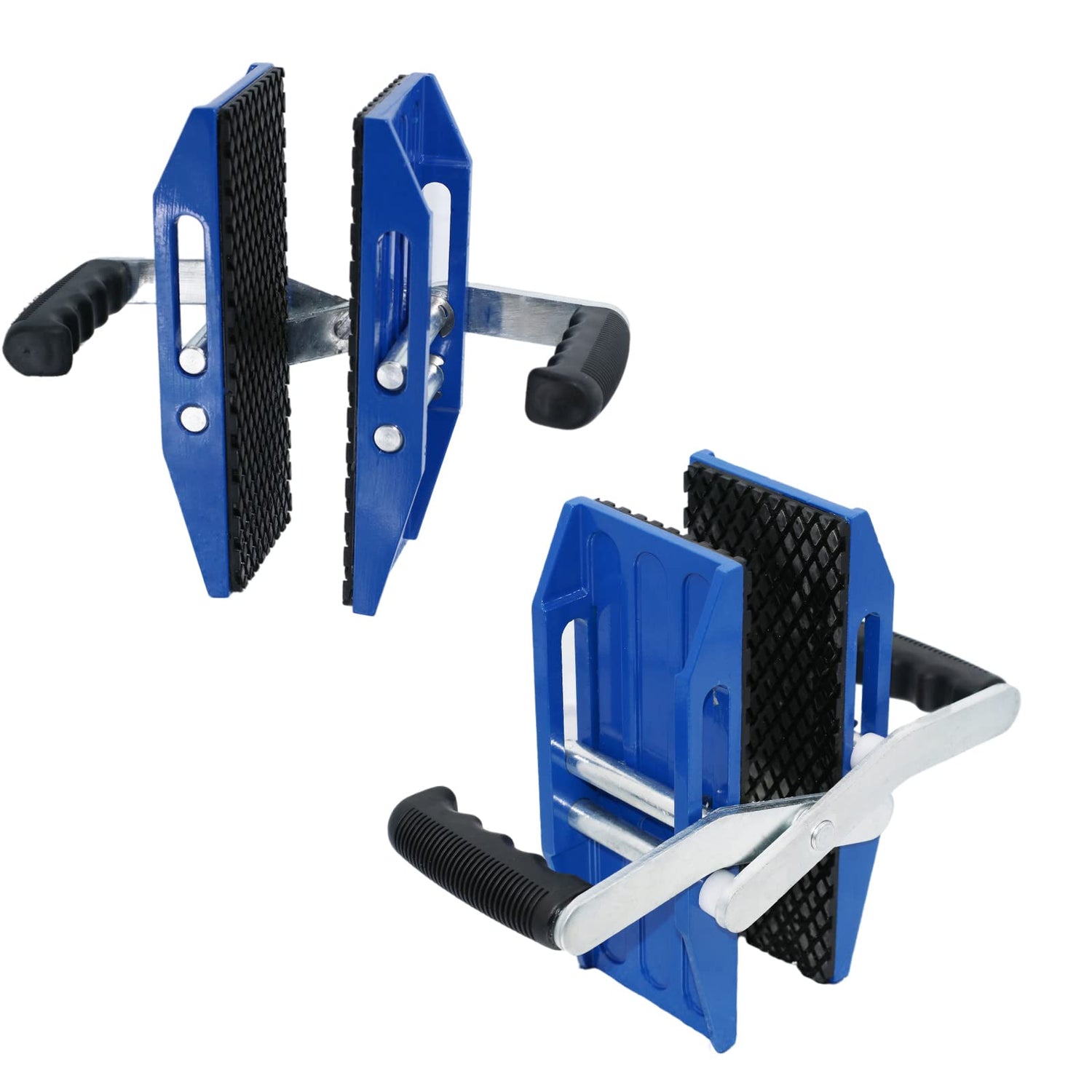TIEKJOT 2 Pack Granite Carrying Clamps Double Handed Stone Carry Clamp Heavy Duty with Rubber-lined（0-2.36in) 660lbs Lifting Tools Panel Carriers for TIEKJOT
