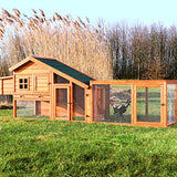 TRIXIE Outdoor Run with Cover, Chicken Cage, Chicken Backyard, Playground, Brown, 45.25 x 26.75 x 27.75 inches TRIXIE