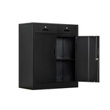 TaskStorz Metal Garage Storage Cabinets，Metal File Cabinet with 2 Locking Drawers, Lockable Storage Cabinets for Office, Home, Garage, Warehouse TaskStorz