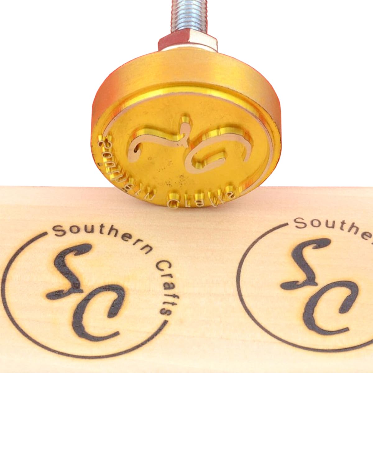 Custom Branding Iron with Wooden Handle for Wood and Leather Craftsmen Arokimi