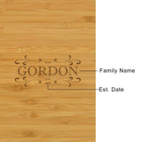 Picnic at Ascot Custom Personalized Engraved Bamboo Cutting Board for Cheese & Charcuterie with Ceramic Dish, Knife Set & Cheese Markers USA Picnic at Ascot