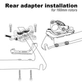 CooMeng SM-MA-F160P/D R160P/D Flat Mount to Post Mount Brake Caliper Adapter for 160mm Rotors Road Disc Brake FM to PM CooMeng
