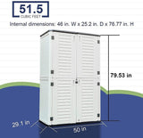 Kinying Polyethylene Outdoor Storage Cabinet, Vertical Storage Shed Perfect to Store Patio Furniture, Garden Tools Accessories,Bike,Beach Chairs and KINYING