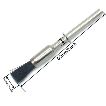 COMOK Nylon Bristle Brushes Black Pen Shape Cleaning Brushes 1/8" Shank Fit Dremel Diamond Walnut Bodhi Jade Silverware Polishing 40PCS
