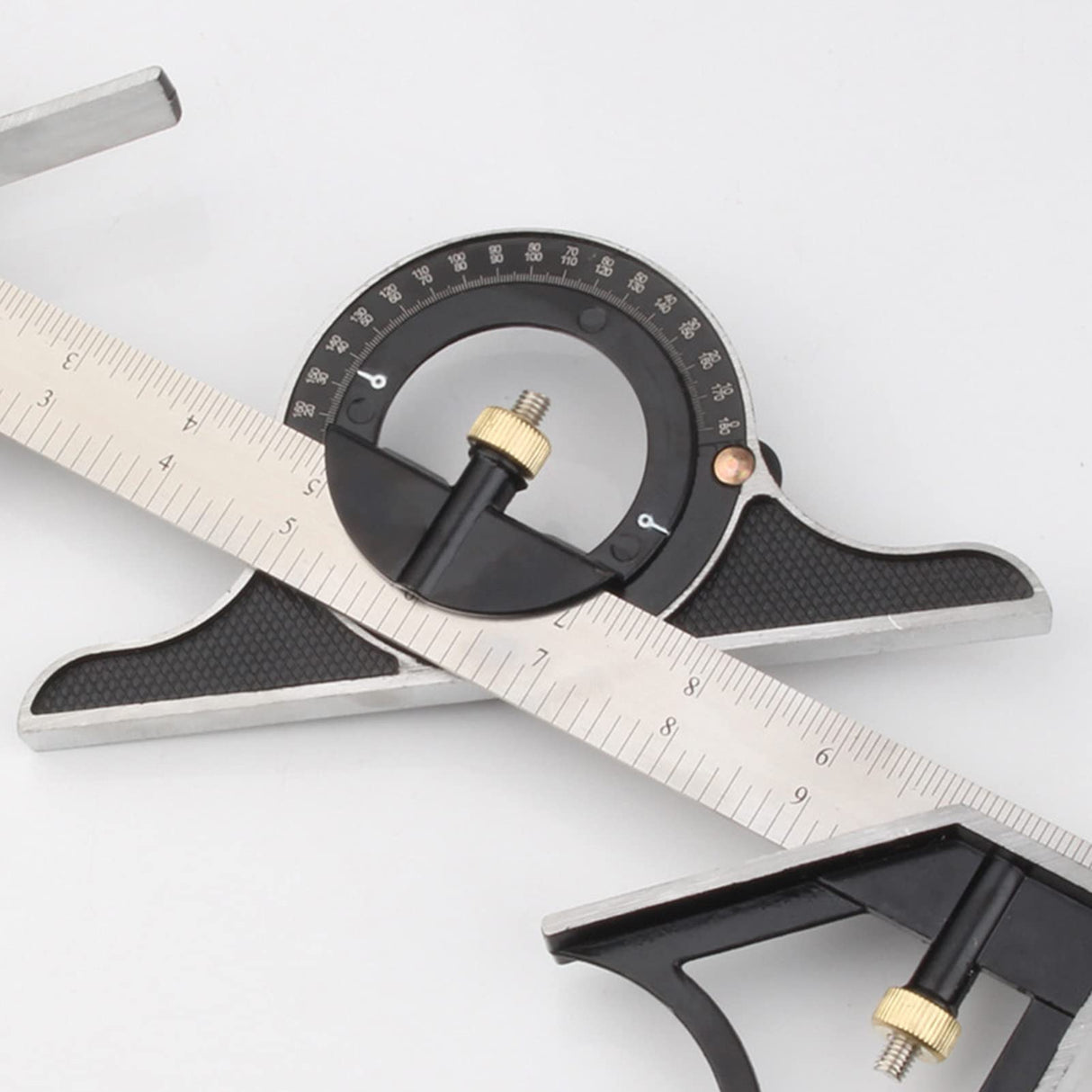 Square Angle Ruler,3Pcs/Set 300mm Stainless Steel t Square Ruler Adjustable Sliding Combination Square Square Ruler & Protractor Level Measure Terizger