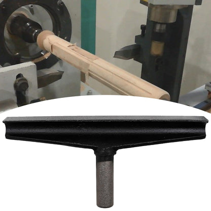 Vkinman 12 Inch Lathe Tool Rest 25.32mm Post Cast Iron T Type Tool Post Round Handle Tool Post Wood Lathe Turning Accessories for Woodworking