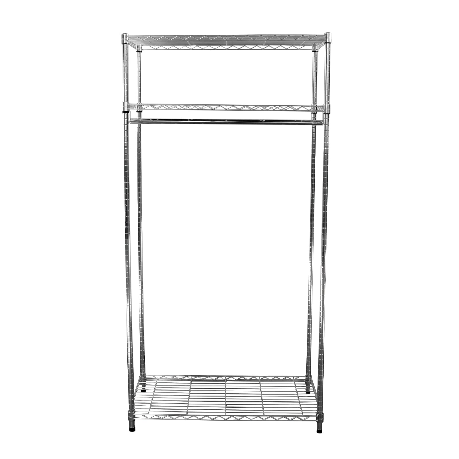 MonsterRax Clothing Rack - Garment Rack Storage, Wardrobe Clothes Organizer, Steel Clothing Racks, Shoes and Clothing Organizer, Adjustable Garment - WoodArtSupply